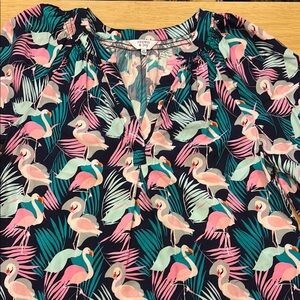 Flamingo Print Women's Top